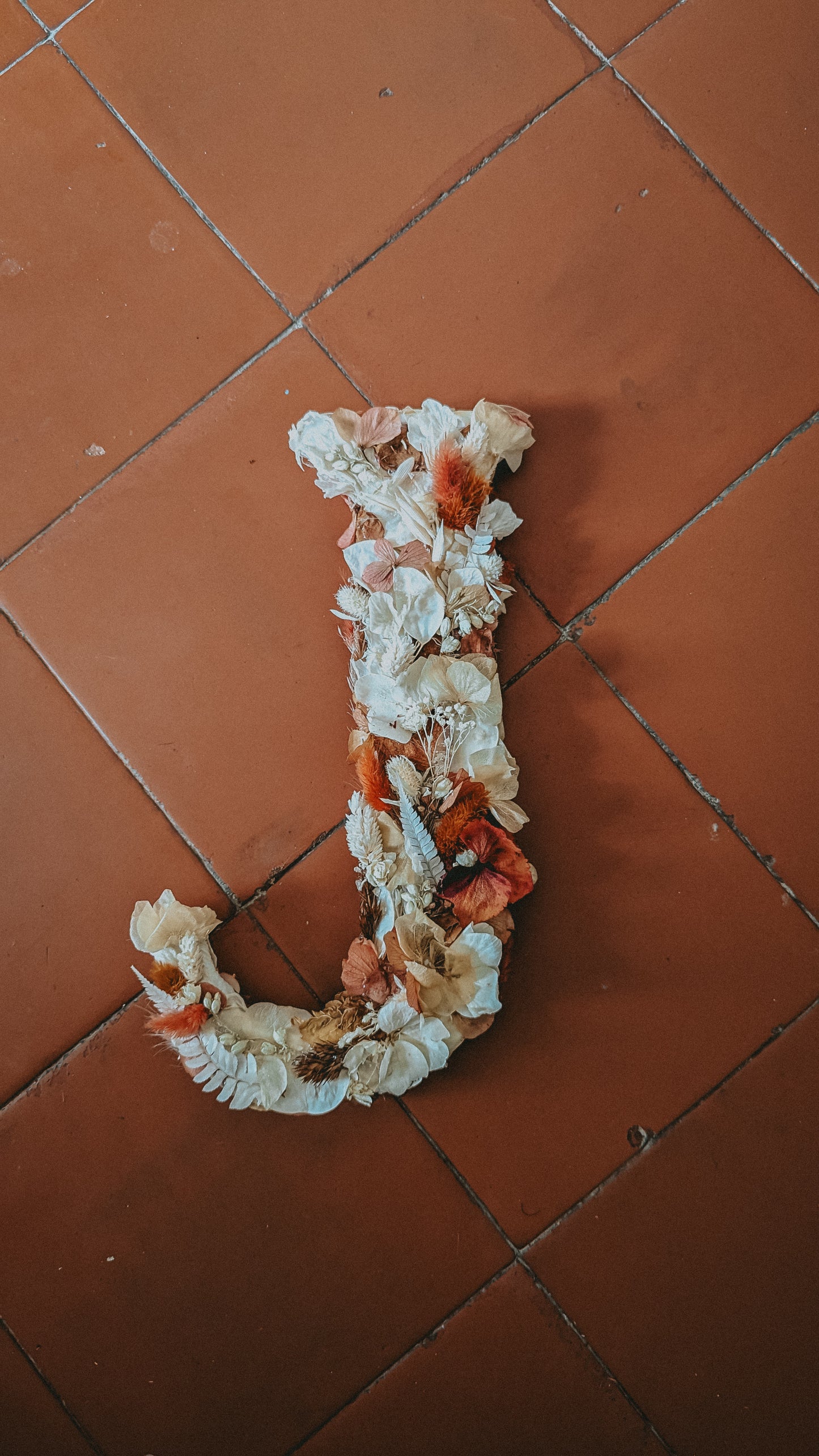 Lettre fleurie "Jardin des plantes"