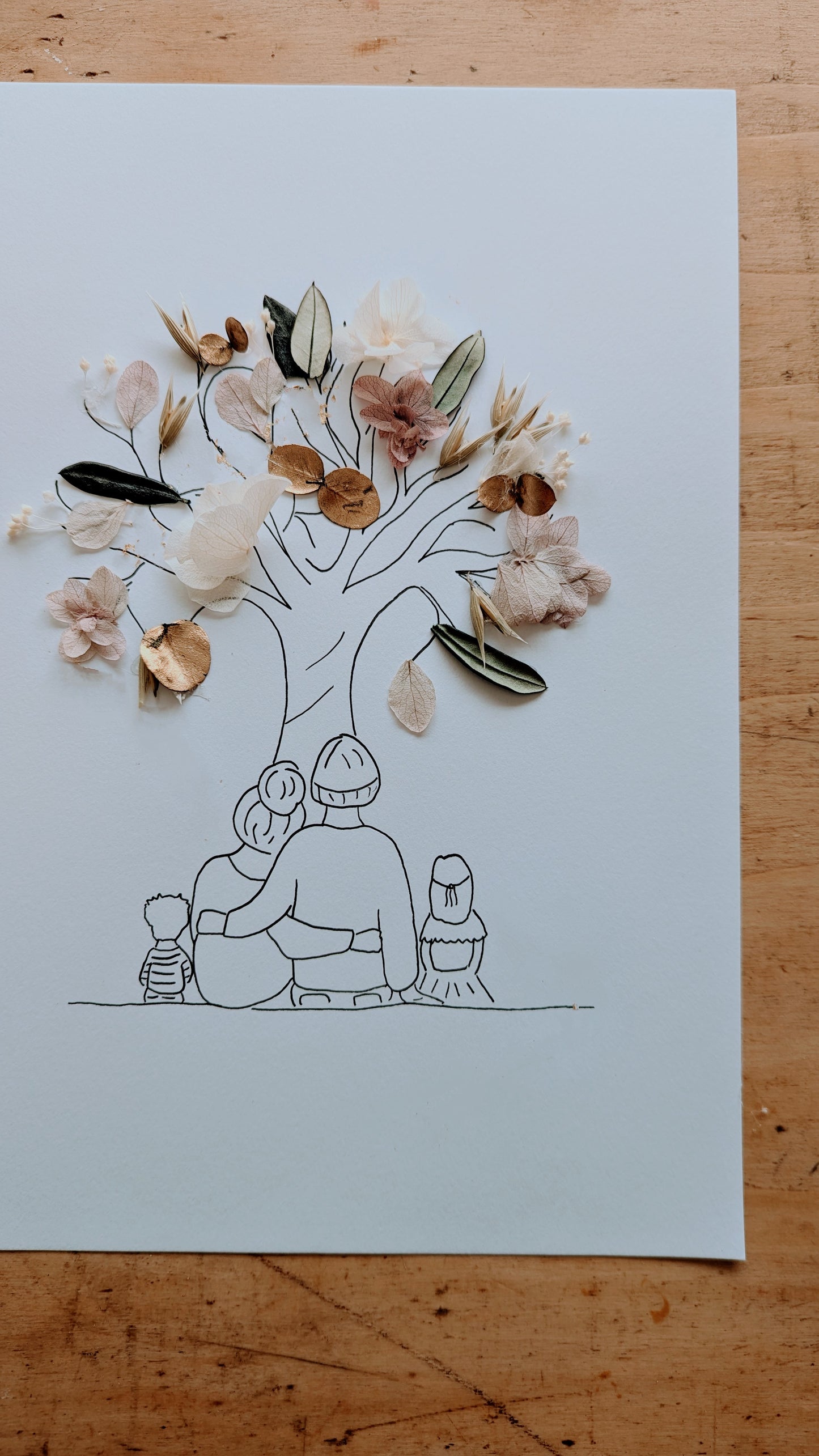 Illustration personnalisable "L'arbre des familles"