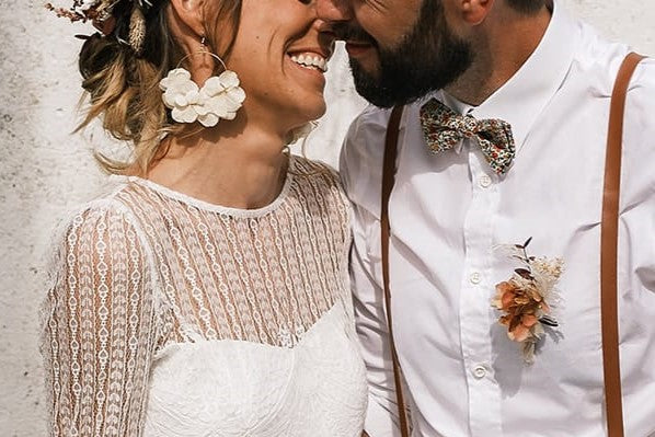 Créoles en hortensias stabilisés "Cap Fréhel"