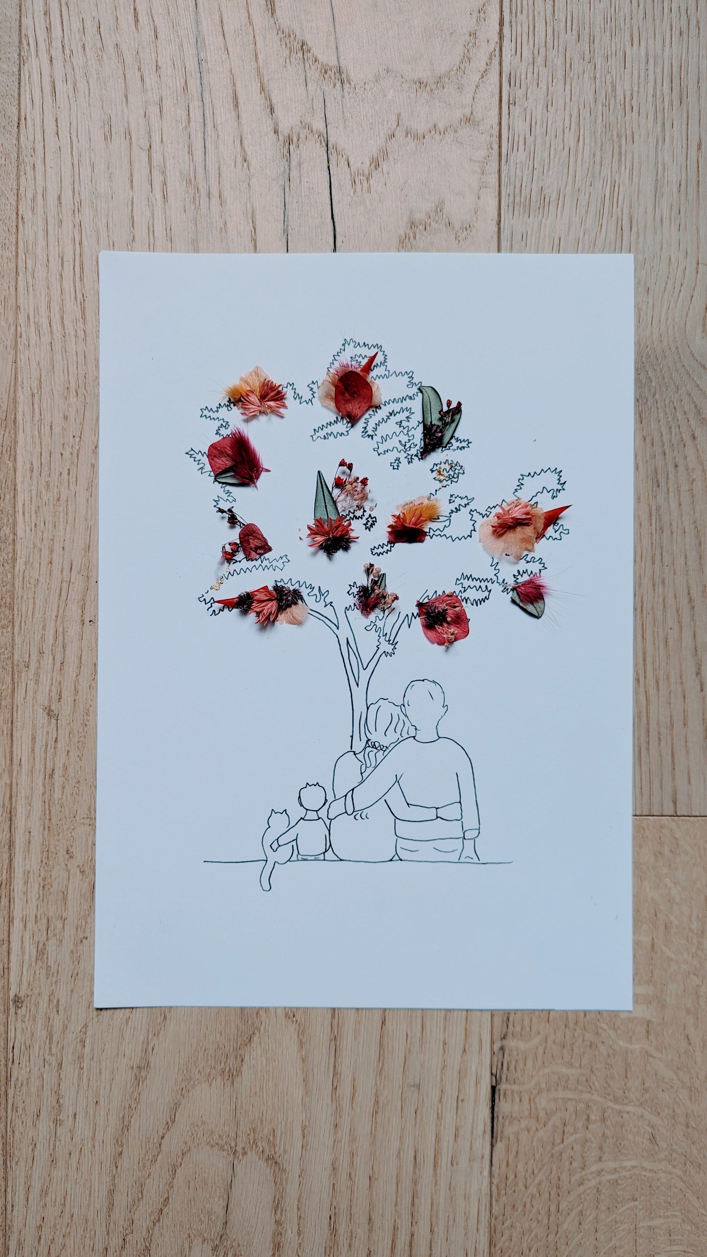 Illustration personnalisable "L'arbre des familles"